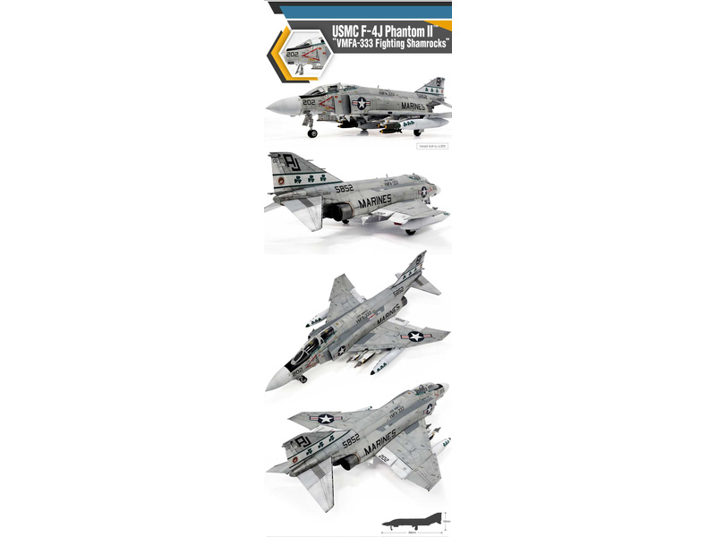 Academy USMC F-4J Phantom II VMFA-333 Fighting Shamrocks (1:48)