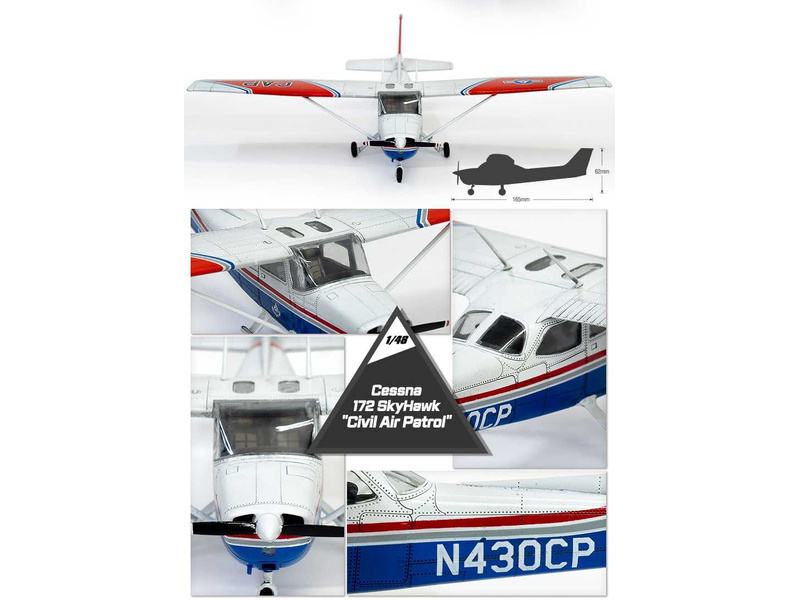 Academy Cessna 172 Sky Hawk - Civil Air Patrol (1:48)