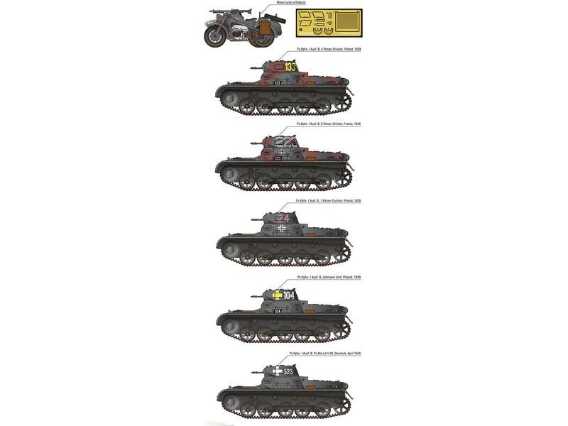Academy German Panzer I Ausf.B & Motorcycle (1:35)