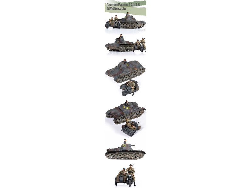 Academy German Panzer I Ausf.B & Motorcycle (1:35)
