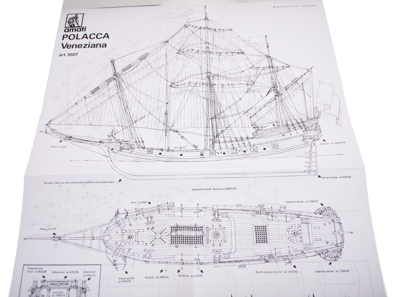 AMATI Polacca benátská loď 1750 kit