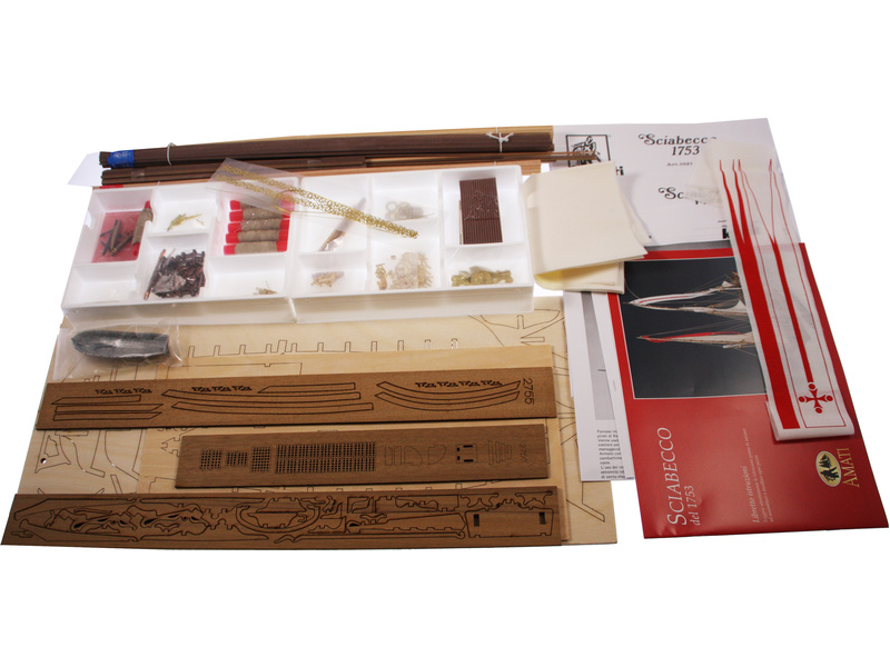 AMATI Sciabecco pirátská loď 1753 1:60 kit