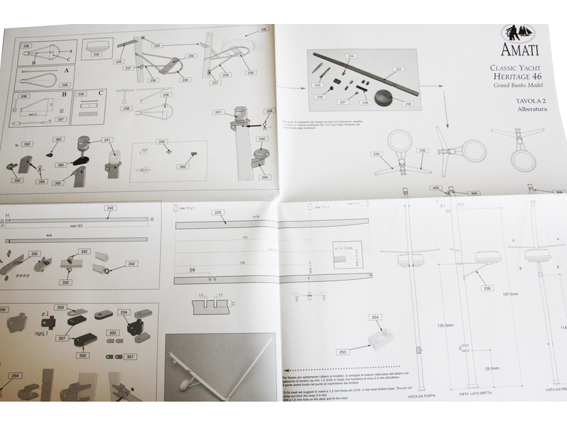 AMATI Grand Banks motorová jachta 1967 1:20 kit