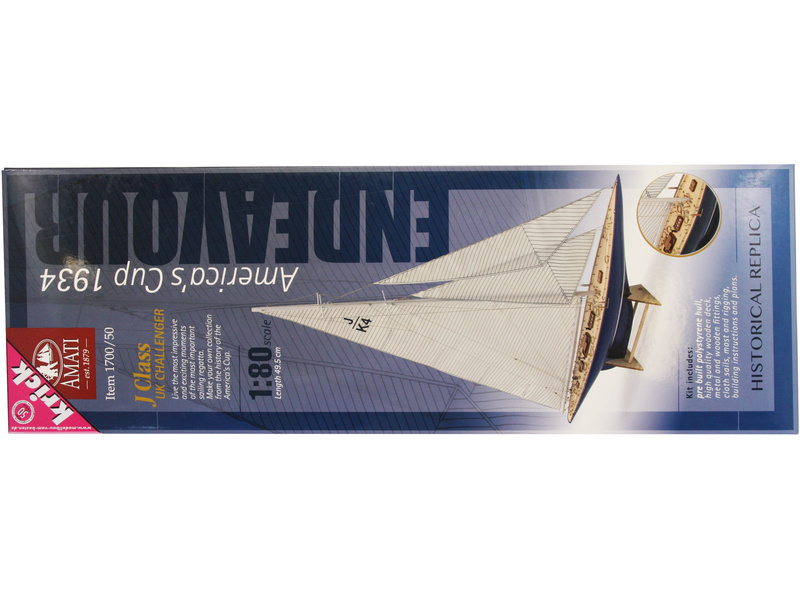 AMATI Endeavour plachetnice 1934 1:80 kit s hotovým trupem