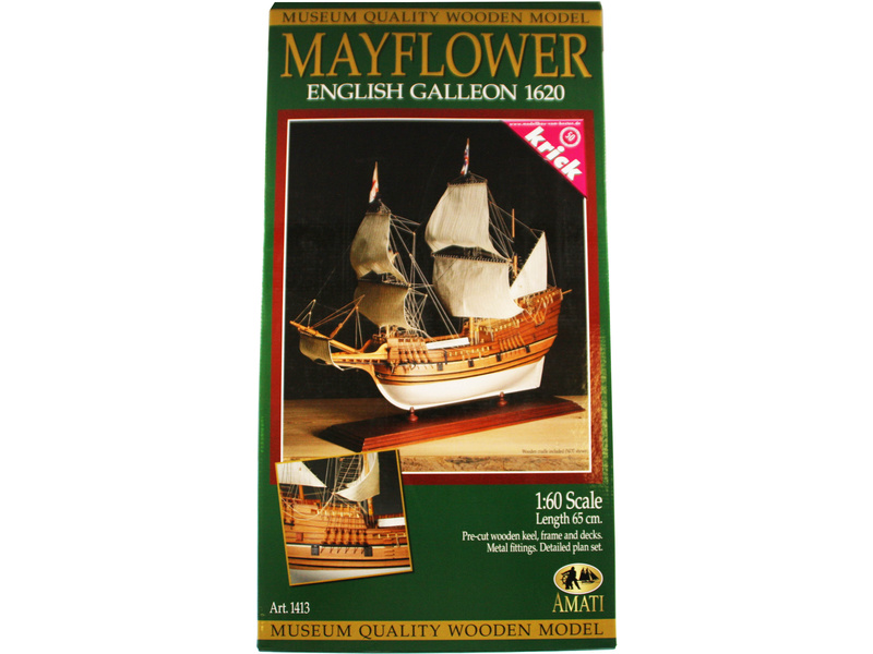 AMATI Mayflower anglická galeóna 1620 1:60 kit