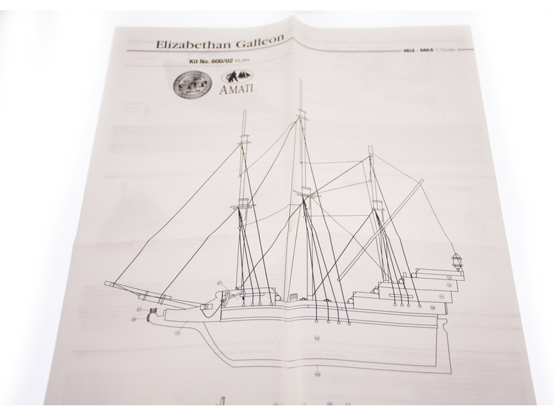 AMATI Elizabethan galeóna 1:135 First step kit