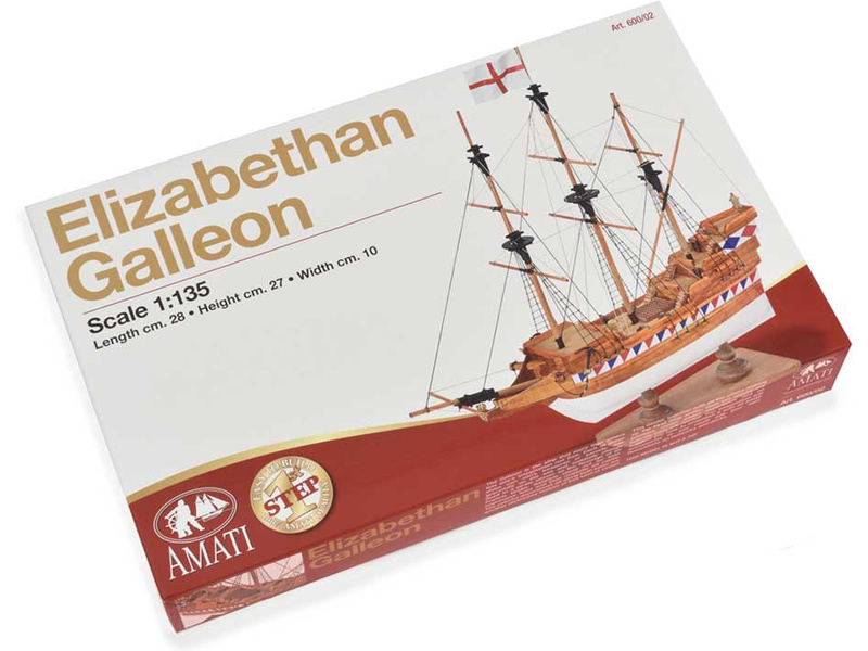 AMATI Elizabethan galeóna 1:135 First step kit