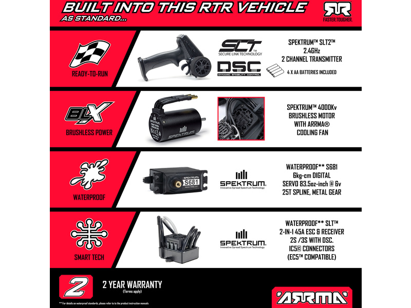 Arrma Quake 223S BLX 2WD 1:10 RTR fialová