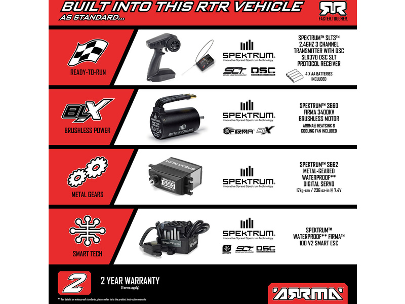 Arrma Infraction 223S DSC BLX 1:8 RTR modrá