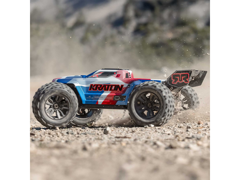 Arrma Kraton 6S V6 BLX 1:8 4WD RTR modrá/oranžová