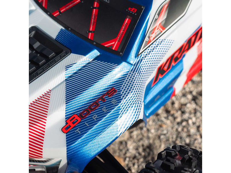 Arrma Kraton 6S V6 BLX 1:8 4WD RTR modrá/oranžová