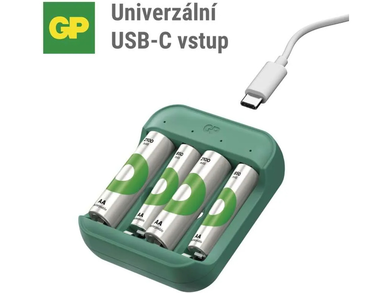 GP USB nabíječ ECO AA/AAA + 4xAA 2100mAh GP ReCyko