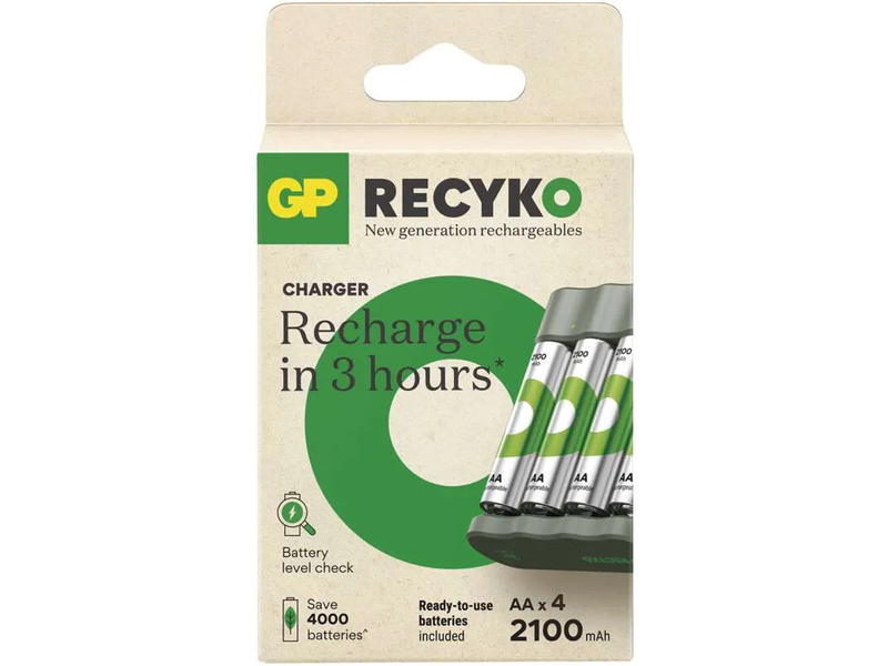 GP USB nabíječ Eco E441 + 4AA GP ReCyko 2100