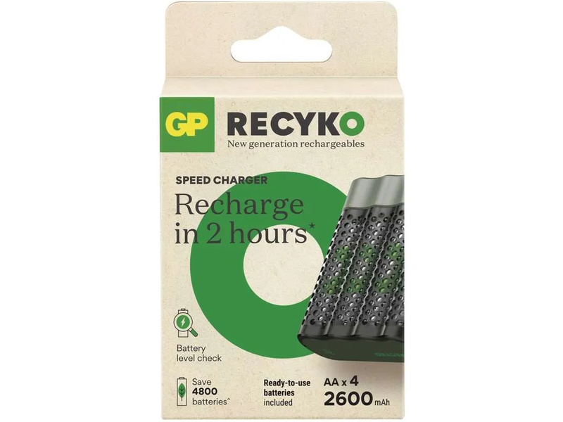 GP USB nabíječ Speed AA/AAA + 4xAA 2600mAh GP ReCyko