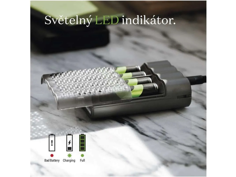 GP USB nabíječ Speed AA/AAA + 4xAA 2600mAh GP ReCyko