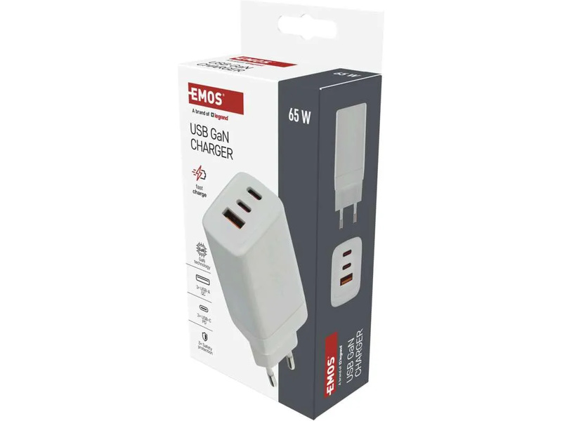 Síťový USB adaptér (zdroj) GaN PD 65W