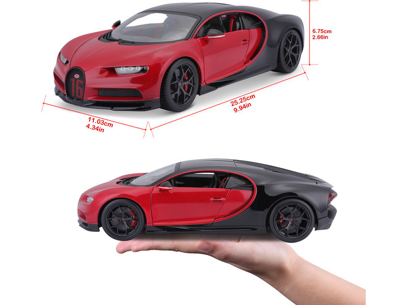 Bburago Plus Bugatti Chiron Sport 1:18 červená