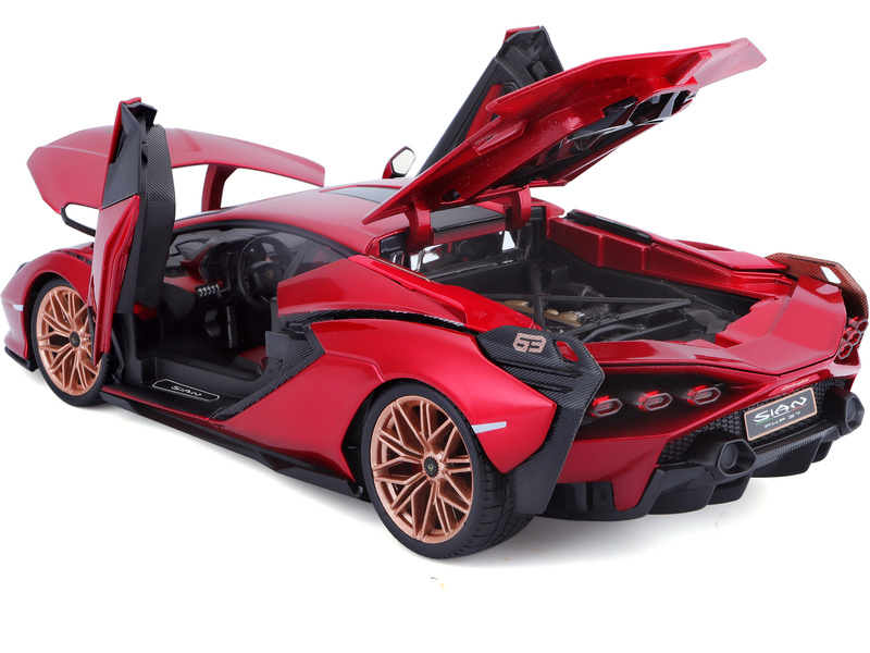 Bburago Lamborghini Sián FKP 37 1:18 červená