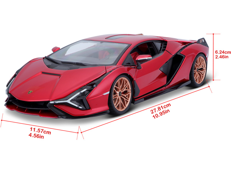 Bburago Lamborghini Sián FKP 37 1:18 červená