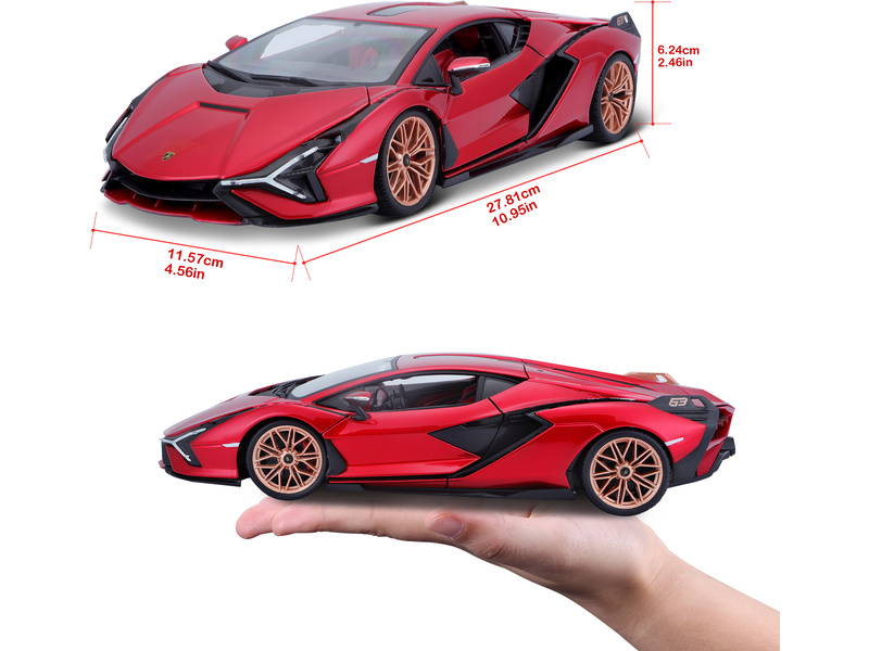 Bburago Lamborghini Sián FKP 37 1:18 červená