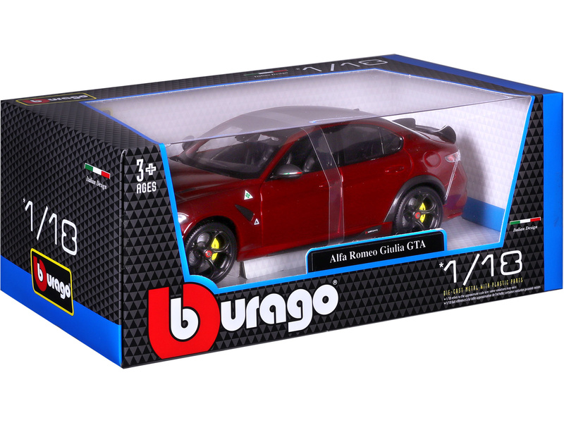 Bburago Alfa Romeo Giulia GTA 1:18 červená metalíza