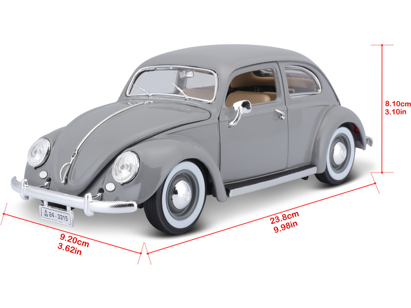 Bburago Volkswagen Käfer-Beetle 1955 1:18 šedá