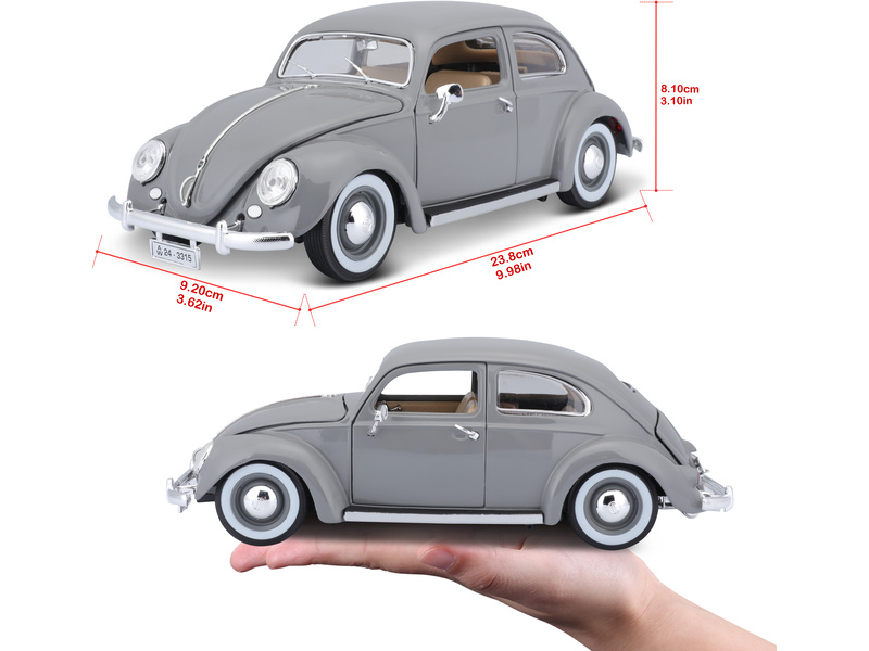 Bburago Volkswagen Käfer-Beetle 1955 1:18 šedá