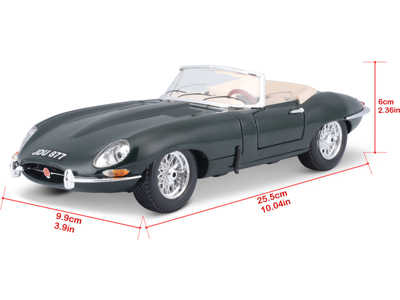 Bburago Jaguar E-type Cabriolet 1:18 zelená