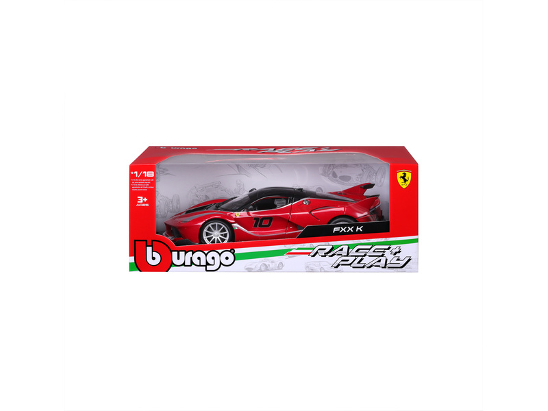Bburago Ferrari FXX K 1:18 červená metalíza