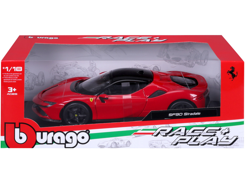 Bburago Ferrari SF90 Stradale 1:18 červená