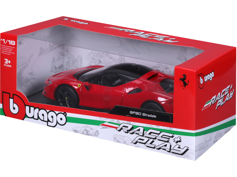 Bburago Ferrari SF90 Stradale 1:18 červená
