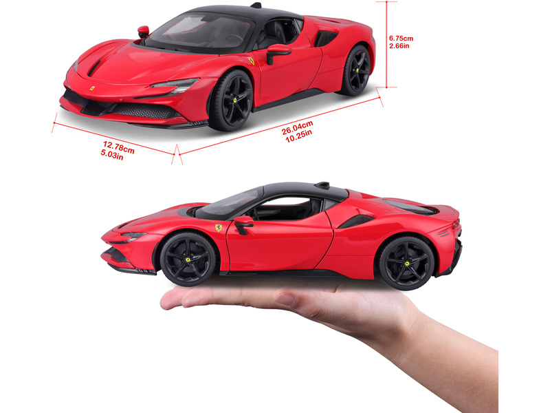 Bburago Ferrari SF90 Stradale 1:18 červená