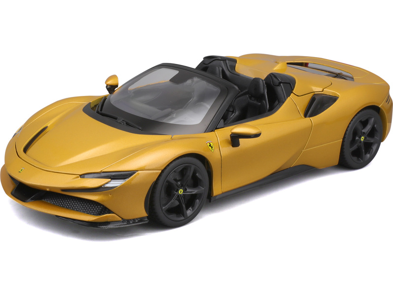 Bburago Ferrari SF90 Spider 1:18 zlatá metalíza