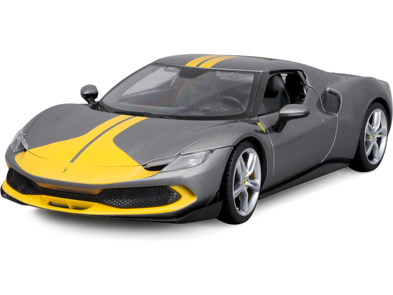 Bburago Ferrari 296 GTB Assetto Fiorano 1:18 stříbrná metalická