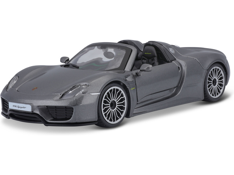 Bburago Plus Porsche 918 Spyder 1:24 stříbrná