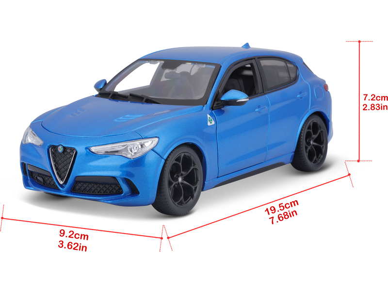 Bburago Alfa Romeo Stelvio 1:24 modrá metalíza