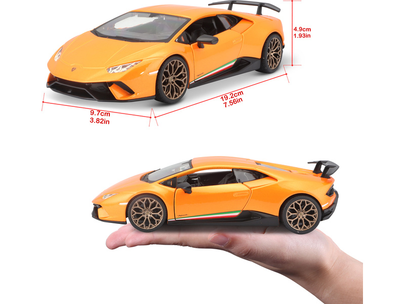 Bburago Lamborghini Huracan Performante 1:24 oranžová metalíza