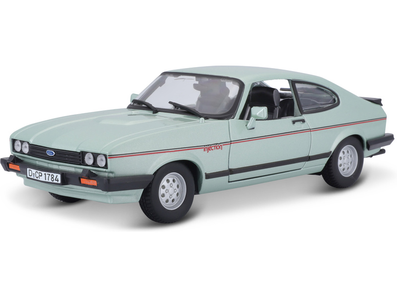 Bburago Plus Ford Capri 1982 1:24 světle zelená metalíza