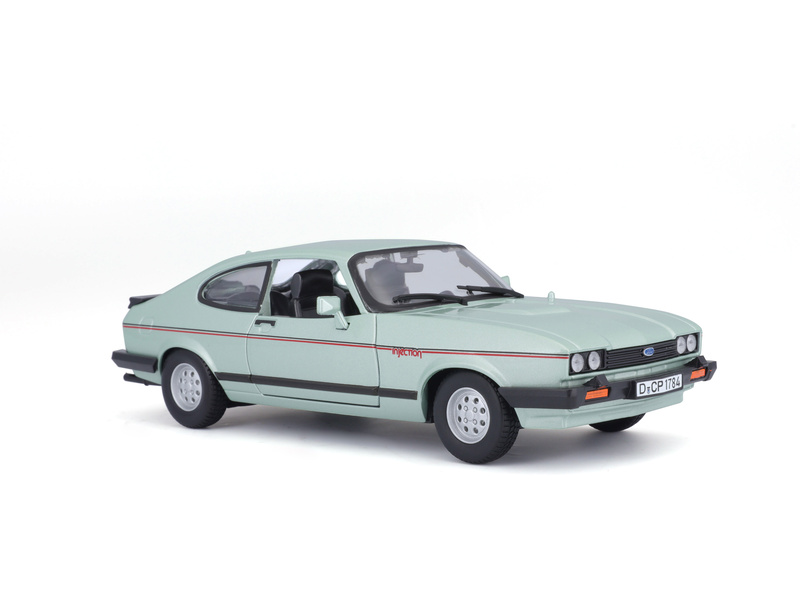 Bburago Plus Ford Capri 1982 1:24 světle zelená metalíza