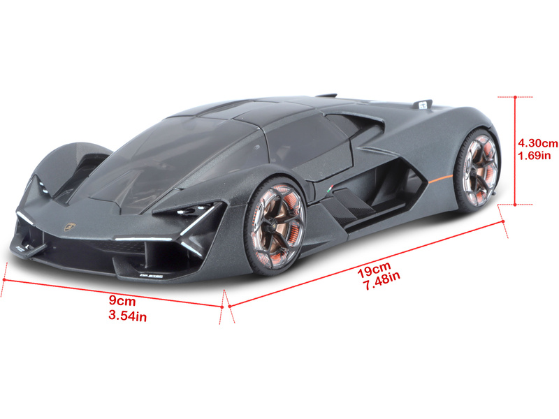 Bburago Plus Lamborghini Terzo Millennio 1:24 šedá metalíza