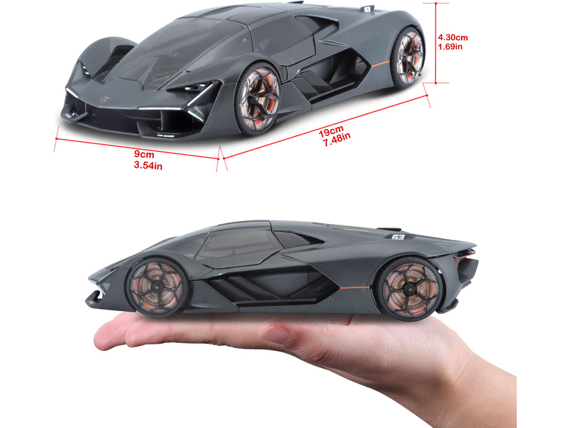 Bburago Plus Lamborghini Terzo Millennio 1:24 šedá metalíza