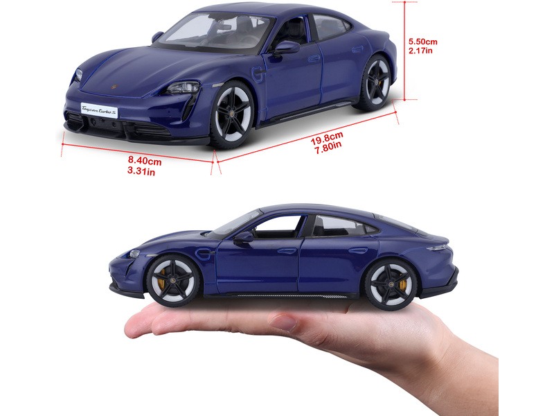 Bburago Porsche Taycan Turbo S 2019 Carrara 1:24 modrá