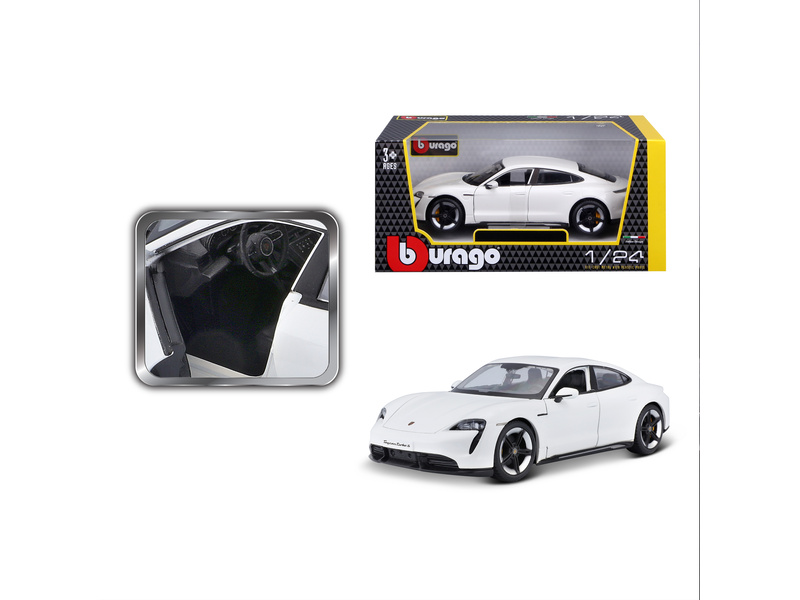 Bburago Porsche Taycan Turbo S 2019 Carrara 1:24 bílá