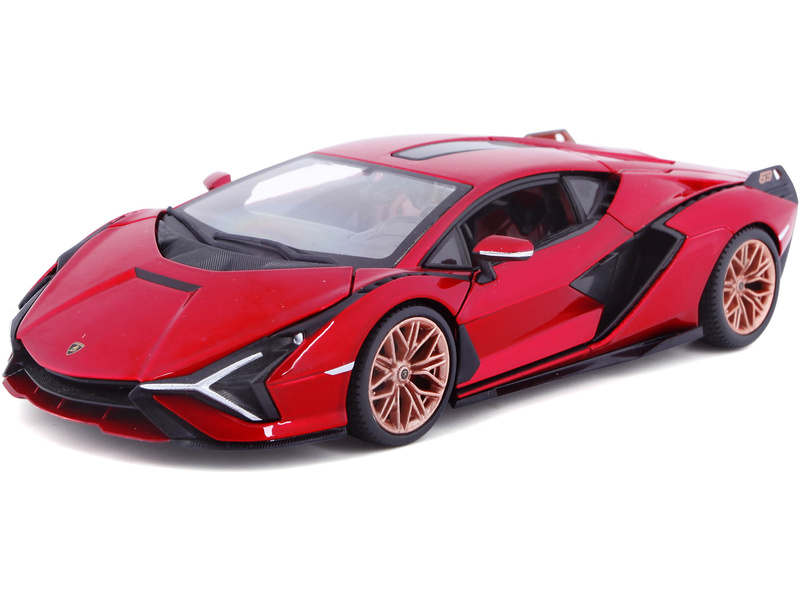 Bburago Lamborghini Sian FKP37 1:24 červená metalíza