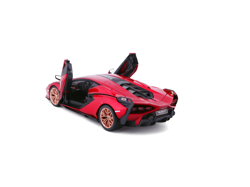Bburago Lamborghini Sian FKP37 1:24 červená metalíza