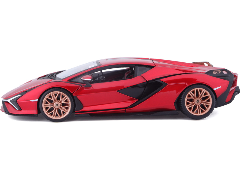 Bburago Lamborghini Sian FKP37 1:24 červená metalíza