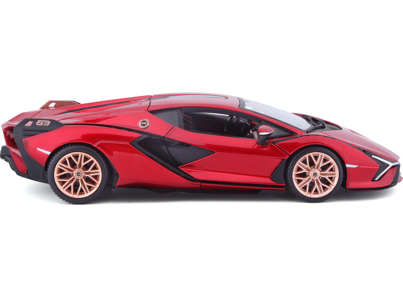 Bburago Lamborghini Sian FKP37 1:24 červená metalíza