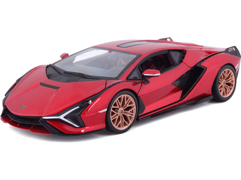Bburago Lamborghini Sian FKP37 1:24 červená metalíza