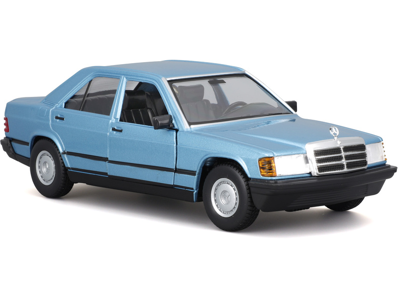 Bburago Mercedes-Benz 190E 1987 1:24 světle modrá metalíza