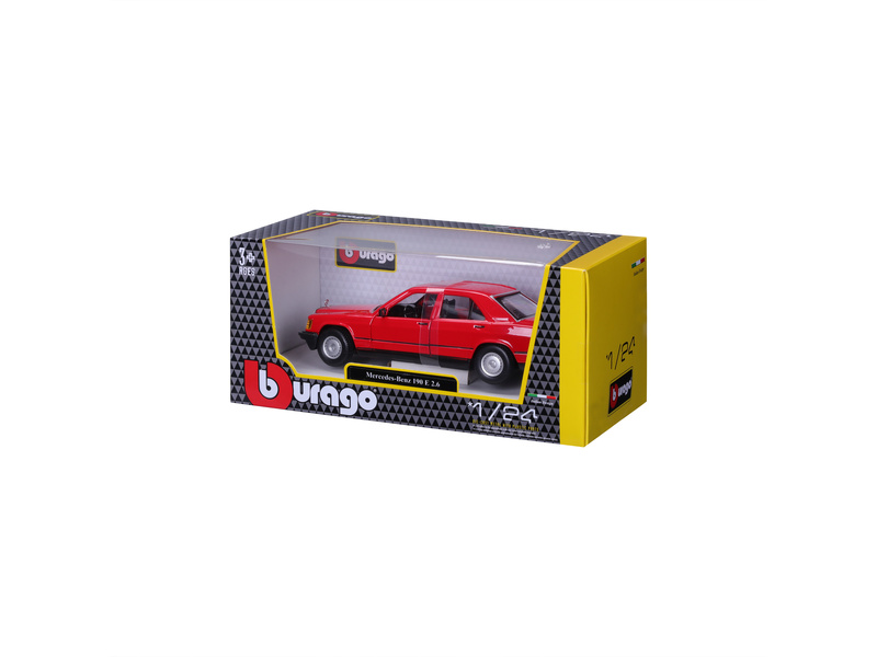 Bburago Mercedes-Benz 190E 1987 1:24 červená